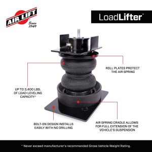 Jeep Gladiator Suspension Leveling Kit - Air Lift - LoadLifter 5000 Air Spring Kit with Universal Air Spring Cradles - `20-`25